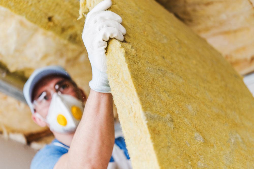 Roof insulation work